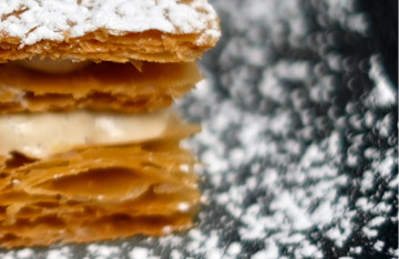 Millefeuille vanille aérien  